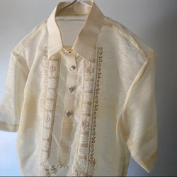 民族　刺繍シャツ　ブラウス　詰襟　レディース　シースルーシャツ　バンドカラー　ノーカラー　プルオーバーシャツ 14枚目の画像