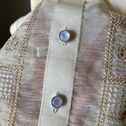 民族　刺繍シャツ　ブラウス　詰襟　レディース　シースルーシャツ　バンドカラー　ノーカラー　プルオーバーシャツ 7枚目の画像