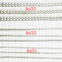 鏈條1m Kihei★ks31/白銀★寬度約2.0mm Kihei Chain 配件鏈條 第2張的照片