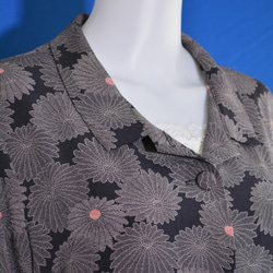 着物リメイク　ロングワンピース＆ロングコート(絹着物地）長袖 9枚目の画像