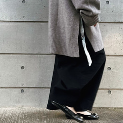 【再次上架】「最寬！棕灰色寬褲」寬鬆褲彈性腰亞麻春夏 第8張的照片
