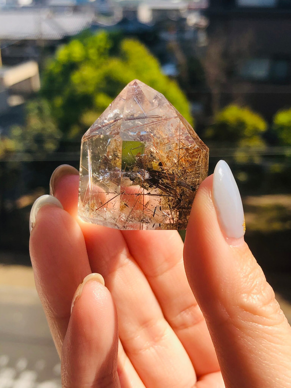 ルチルクォーツのポイント 天然石 虹色の星 通販 16692522