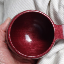 　パープルハートの一木彫りコーヒーカップ. 11枚目の画像