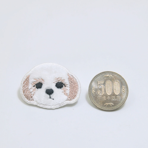 デコピンワッペン、シーズーワッペン ステッカー ワッペン 刺繍 シーズー 犬 dog ペットロス