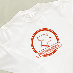 【厚手ロングスリーブ】ネクタイ犬｜選べる犬Tシャツ 2枚目の画像