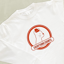 【厚手ロングスリーブ】ニット帽犬｜選べる犬Tシャツ 2枚目の画像