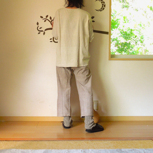 bighug 手織りコットンウール リス族刺繍タイパンツ ロングパンツ holy 