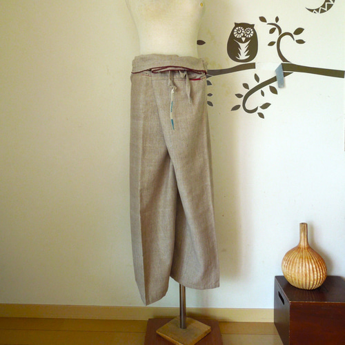 bighug 手織りコットンウール リス族刺繍タイパンツ ロングパンツ holy 