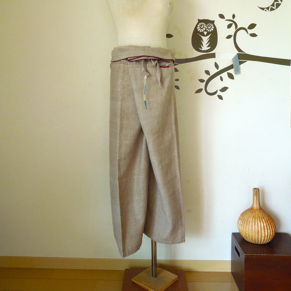 bighug 手織りコットンウール リス族刺繍タイパンツ ロングパンツ holy 