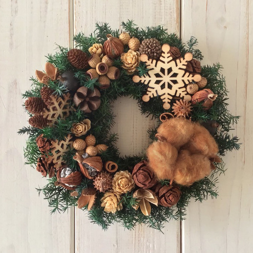 クリスマスリースmini F (15cm) リース PAPER MOON 通販 16693438