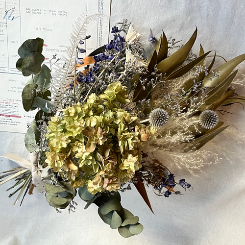 sold】幸せ運ぶアンティークブーケC ブーケ ウェディング ドライ  