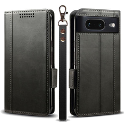 Google Pixel 8 レザーケース 手帳型 Black スマホケース