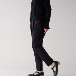 Tストラップシューズ （リサイクル素材）黒、Dブラウン 9枚目の画像