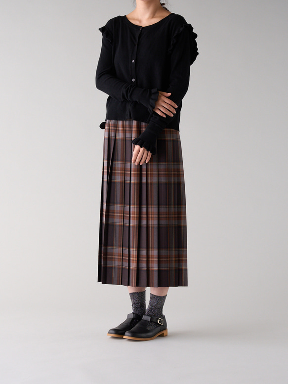 Tストラップシューズ （リサイクル素材）黒、Dブラウン 5枚目の画像