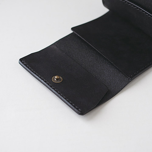 使いやすい 三つ折り財布 【ブラック】 革 メンズ レディース レザー