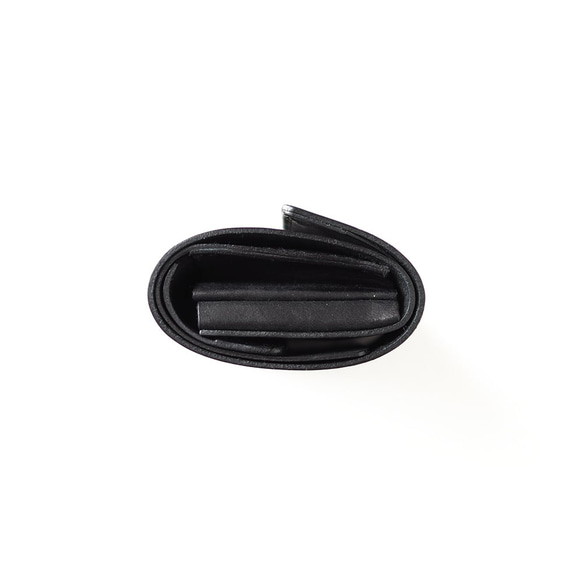 使いやすい 三つ折り 財布 小さい 【ブラック】 ブランド メンズ レディース 鍵 コンパクト レザー 革 7枚目の画像
