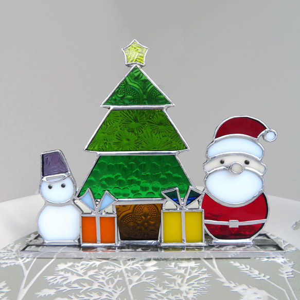 ステンドグラスサンタ クリスマス雑貨 五月蝿かっ
