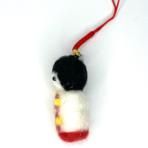 羊毛フェルト 和風こけしストラップ その他アクセサリー いろは