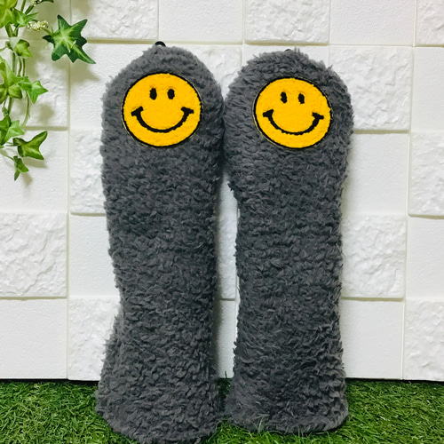 ☆受注生産☆ ゴルフ ヘッドカバー 2点セット Fw用 グレープードル 