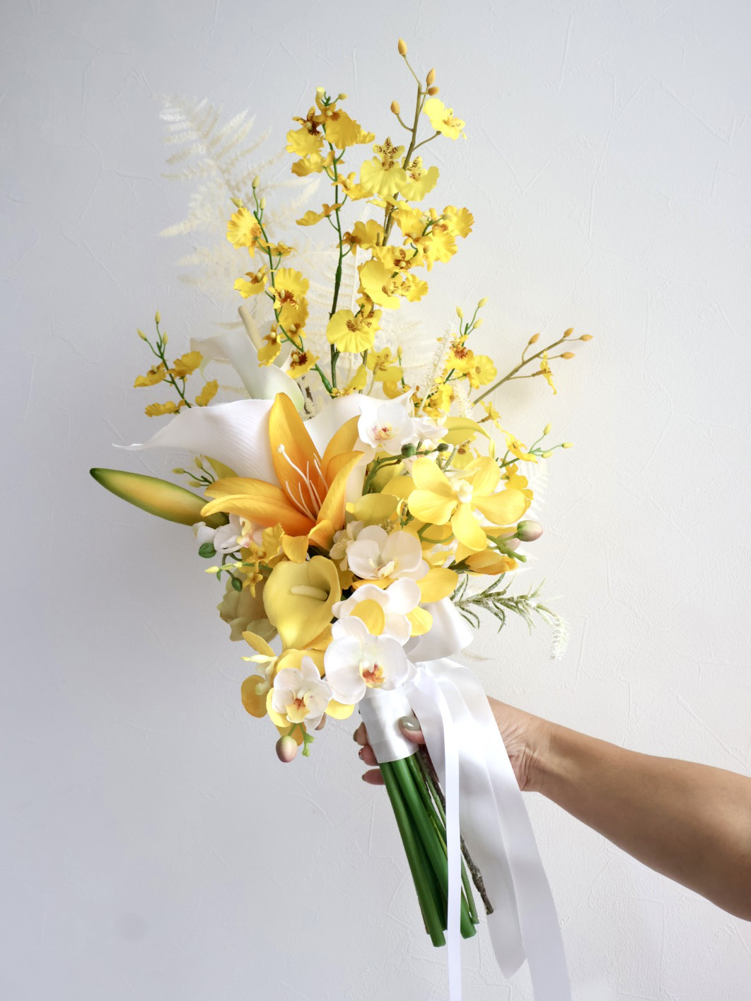 『ポピーのイエローブーケとブートニア』　ウェディング　ナチュラル　黄色　ホワイト ポピーのイエローブーケとブートニア』 ウェディング ナチュラル