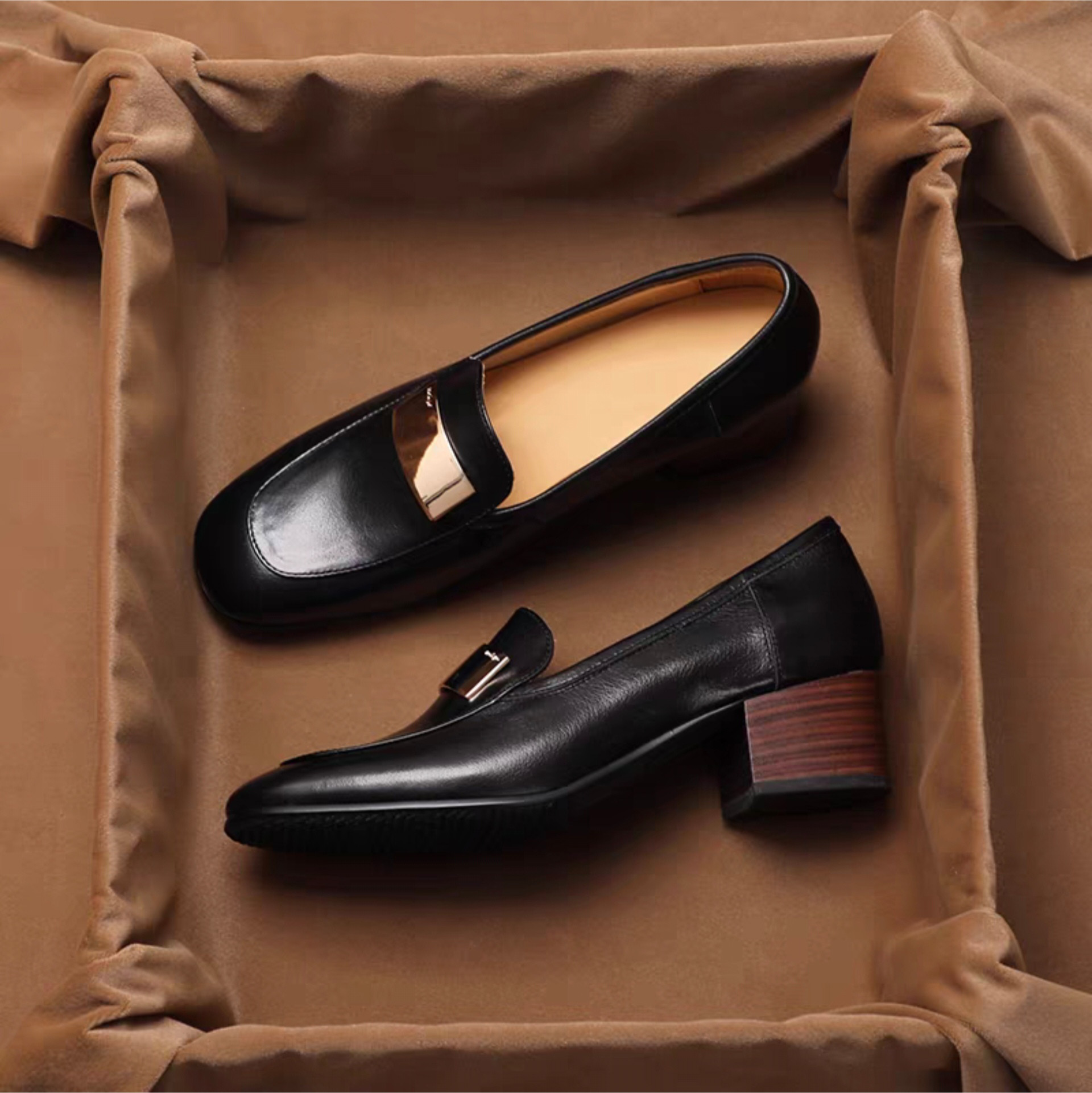 オーダーメイド ローファー シューズ 革靴☆職人手作り 冠婚葬祭 フォーマル ビジネスシューズ レザーシューズ パンプス