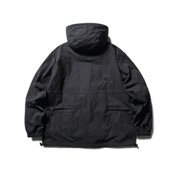 秋冬新品 フード付きジャケット メンズ 無地 レトロ アウトドアアウターコート 黒 白 4枚目の画像