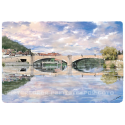 ポストカード ヨーロッパ風景画（組み合わせ自由4枚セット1.000円）No.254   モントローのセーヌ川 1枚目の画像