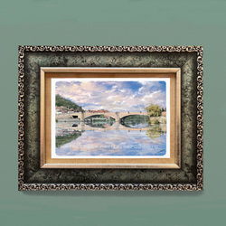 ポストカード ヨーロッパ風景画（組み合わせ自由4枚セット1.000円）No.254   モントローのセーヌ川 2枚目の画像