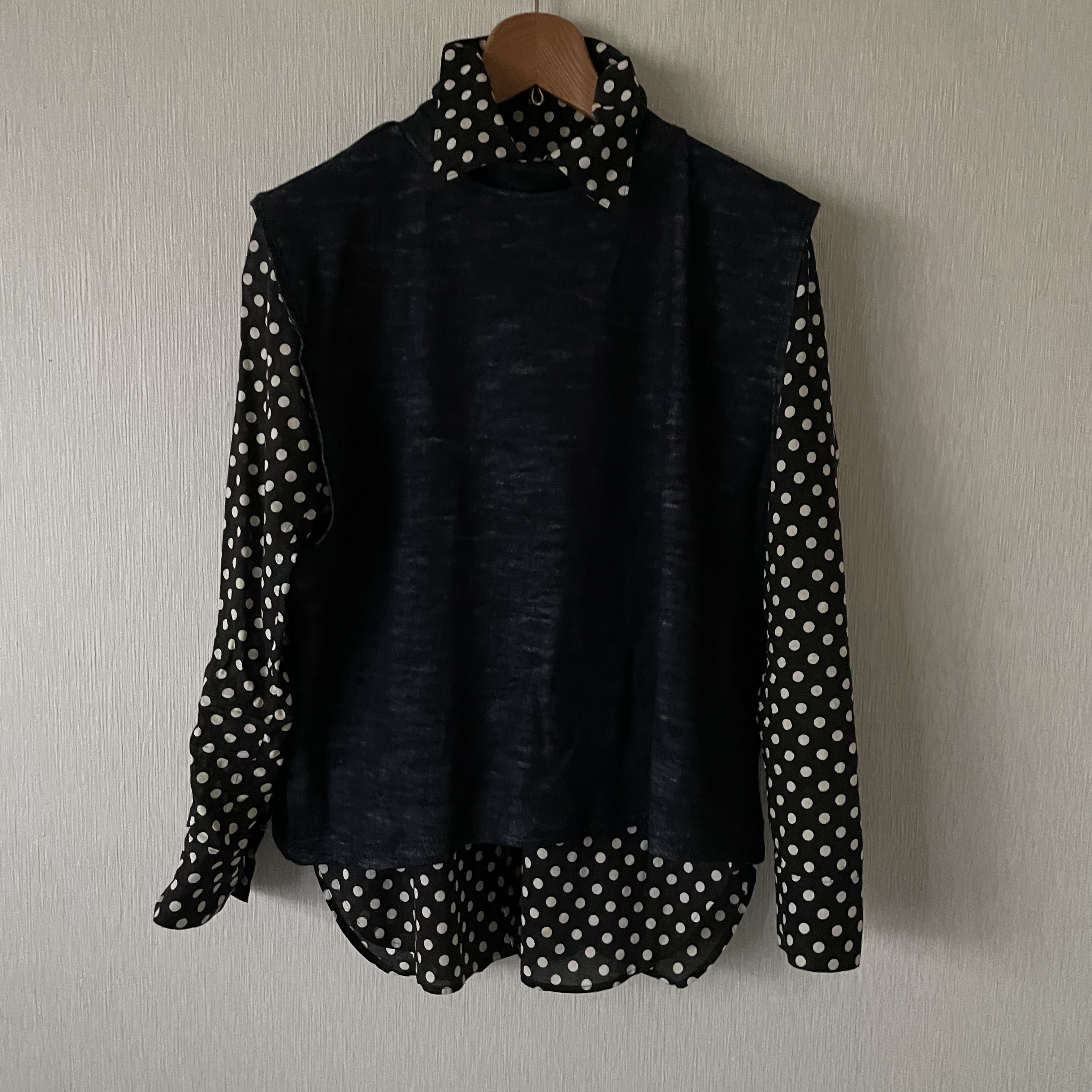 タートルシンプルカットソーベスト　杢紺Ｆ