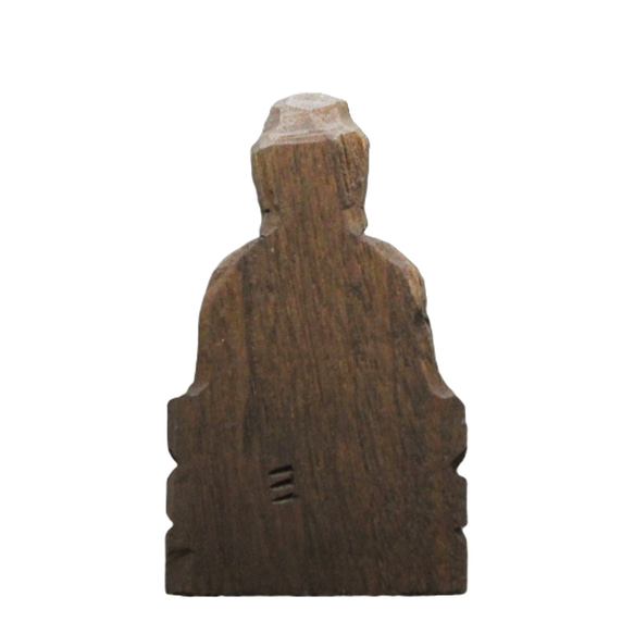 阿彌陀如來坐像 (10cm AN4621) 佛像圓空佛雕刻木雕 第6張的照片