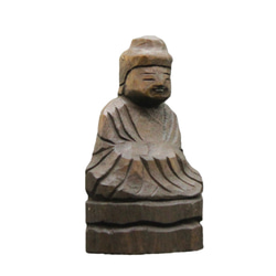阿彌陀如來坐像 (10cm AN4621) 佛像圓空佛雕刻木雕 第2張的照片