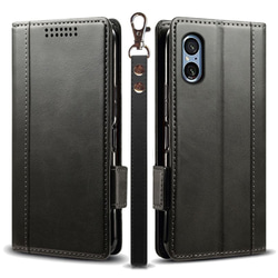 Galaxy A53 5G SC-53C SCG15 レザーケース 手帳型 Black スマホケース