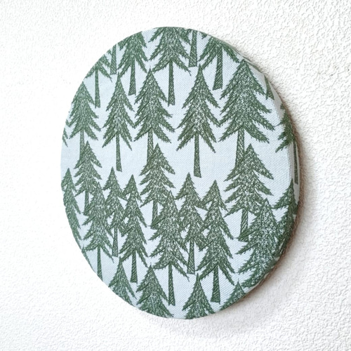 ファブリックパネル　ミナペルホネン　ランドシアター　インテリア　丸型　森　自然 ファブリックパネル ミナペルホネン ランドシアター インテリア 丸型