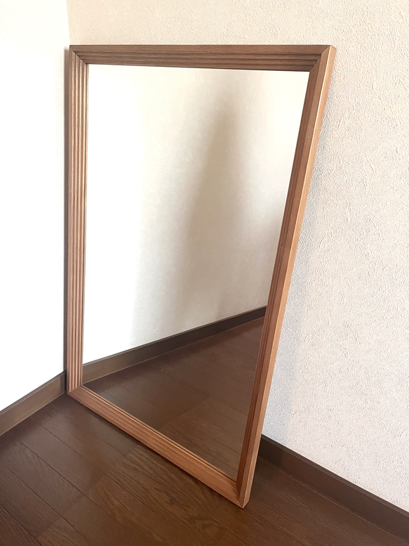 【日本製】アンティーク調ミラー　カットデザイン 3枚目の画像