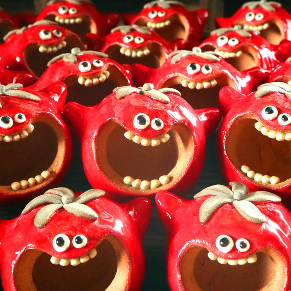 トマト 歯シリーズ ララポルタ限定数販売 陶器 インテリア 置物