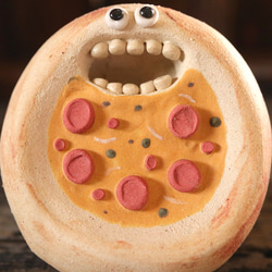 ミックスピザ　歯シリーズ　第２弾　ララポルタ限定数販売　陶器　インテリア　置物　オブジェ　（１個） 4枚目の画像