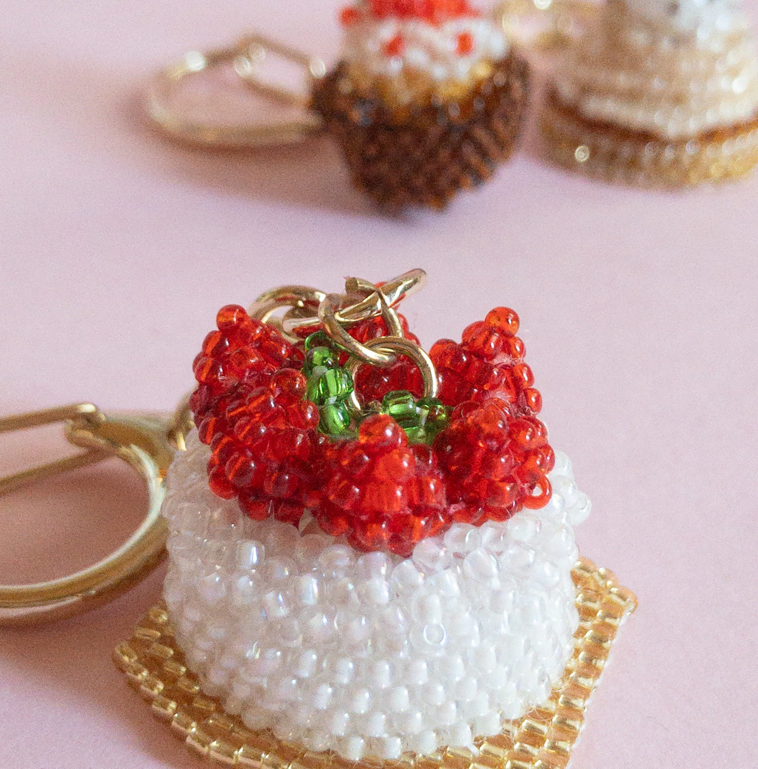 d*7様 ショートケーキさんの編みぐるみキーホルダー〇