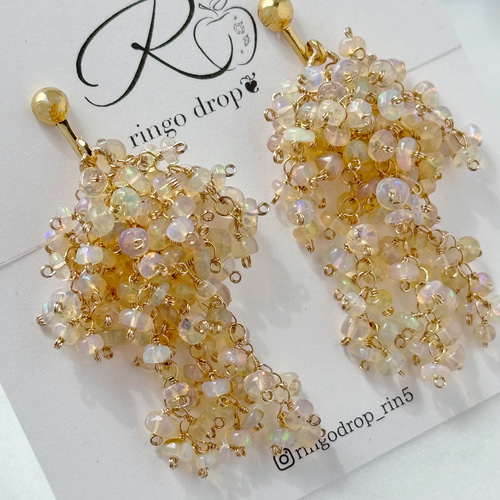 厳選》天然石ピアス＊ プレシャスオパールのスペシャルSha-la