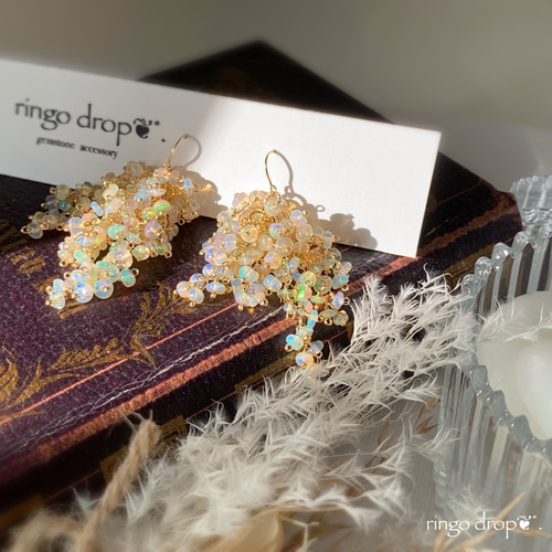 14KGF オパール ピアス＆ネックレスセットBALENCIAGA（バレンシアガ