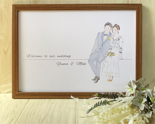 お洒落なウェルカムボード似顔絵❤️ dab2c0c047b00b23580b84d25fdce8