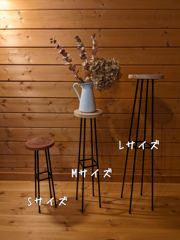 【Mitz-Wemler様専用】シンプルでスリムなアルコールスタンド　アイアンシェルフ　植物棚　花台　サイドテーブル 4枚目の画像