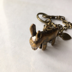 小さなロバのキーホルダー　キーリング　Little Donkey keyholder（アンティークゴールド　シルバー） 8枚目の画像