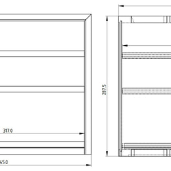 MT様専用オーダページ　（棚板が引き出せる引き出し・書類棚・道具箱） 2枚目の画像