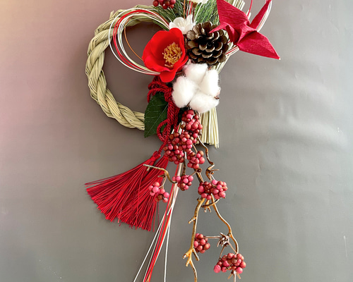 お正月飾り◇お正月ツリー◇鶴水引 - and wreath | minne 国内
