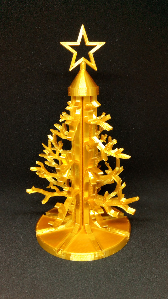ツリーゴールド（クリスマスツリー、ジュエリースタンド、アクセサリースタンド） 1枚目の画像