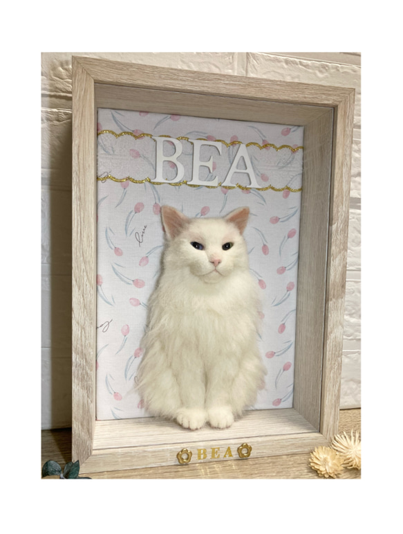 羊毛フェルト 猫 リアル オーダーメイド 展示作品:ベアちゃん 3枚目の画像