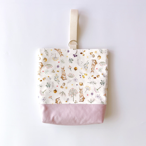 5点セット】《 北欧うさぎの森／ライラック 》レッスンバッグ 上履き