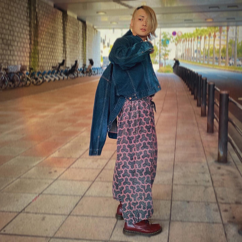 DIY KIMONO】How to make a pants with Kimono・Easy to sew 061
