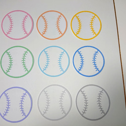 野球・ソフトボール★色紙・寄せ書き用メッセージシール12枚(カラフル12色) 3枚目の画像