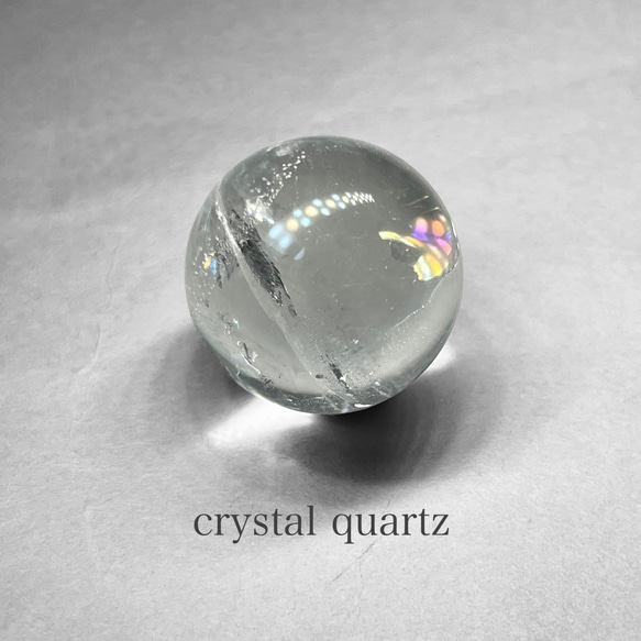 crystal quartz sphere / 水晶スフィア A ( レインボーあり ) 天然石 N